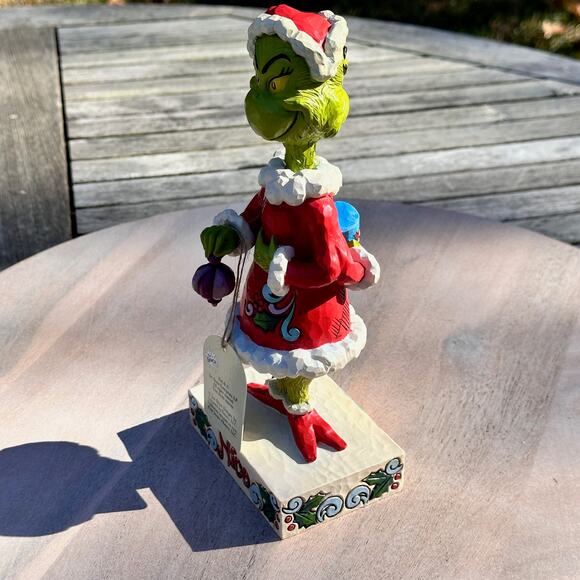 Jim Shore Grinch “Nice” "Naughty" Staute Dr. Seuss Santa Ornament Christmas NEW - Picture 10 of 10